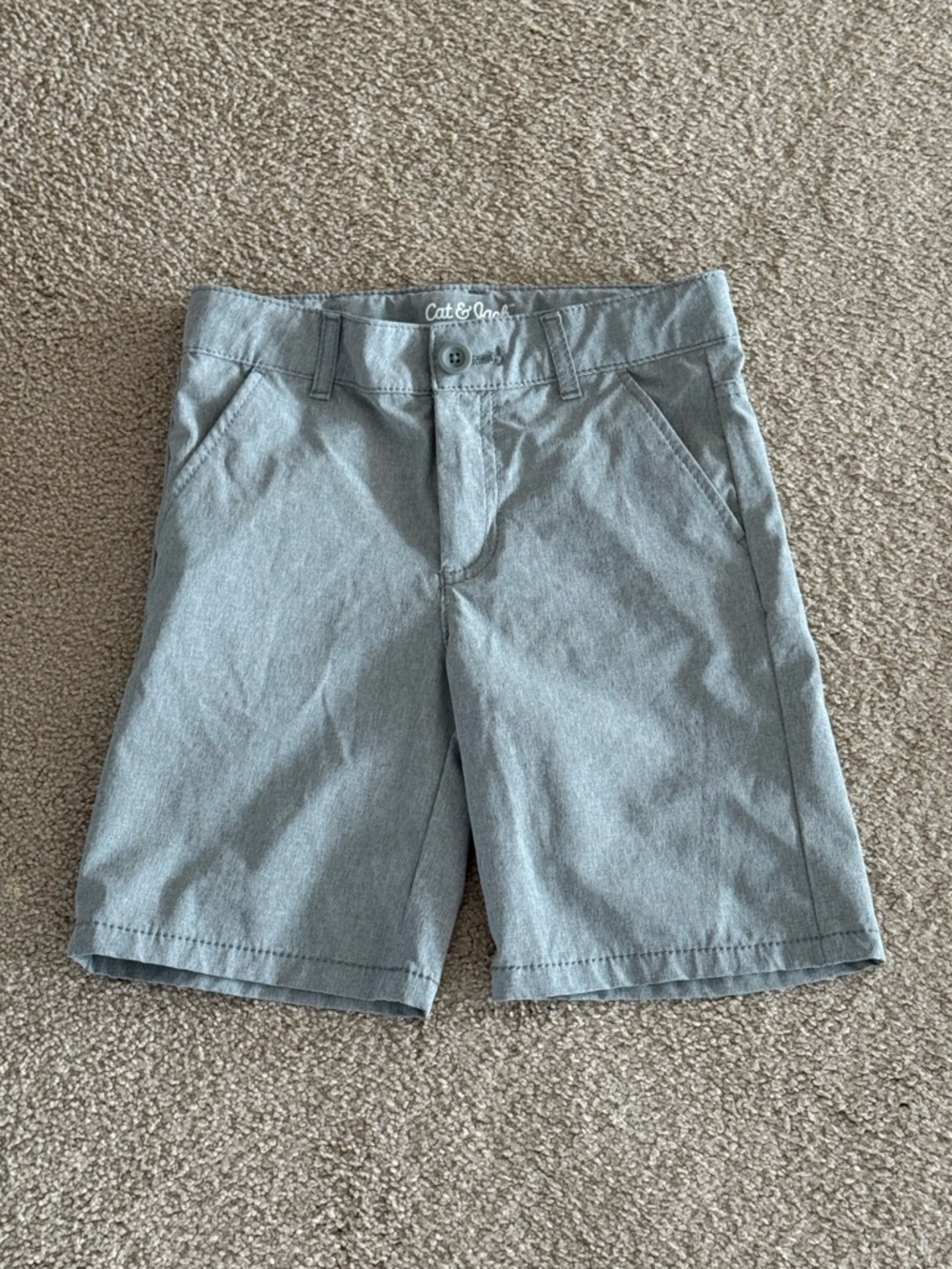 Cat & Jack Gray Stretch Chino Shorts Boys’ Size 7